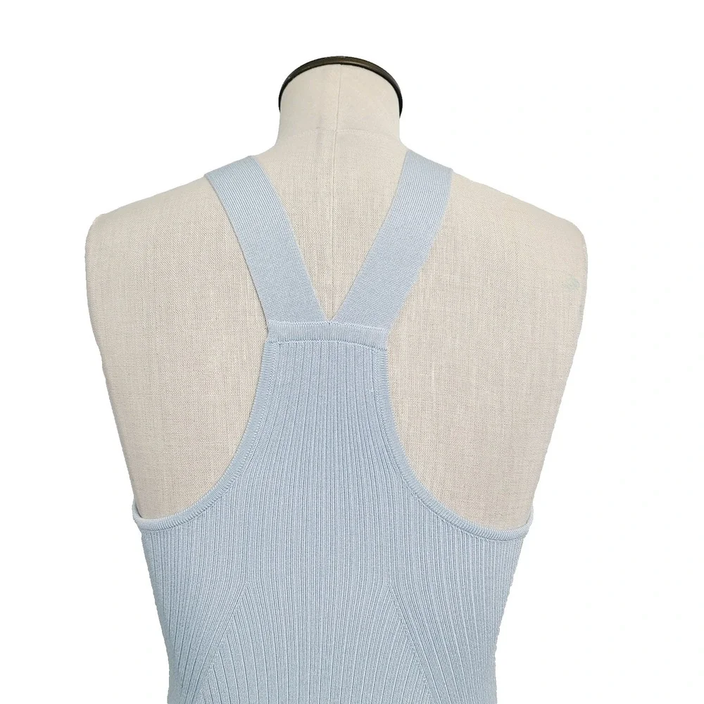 Bailey 44 Anthropologie Dress XS Pastel Blue Ribbed Knit Sleeveless‎ Bodycon - Picture 5 of 12